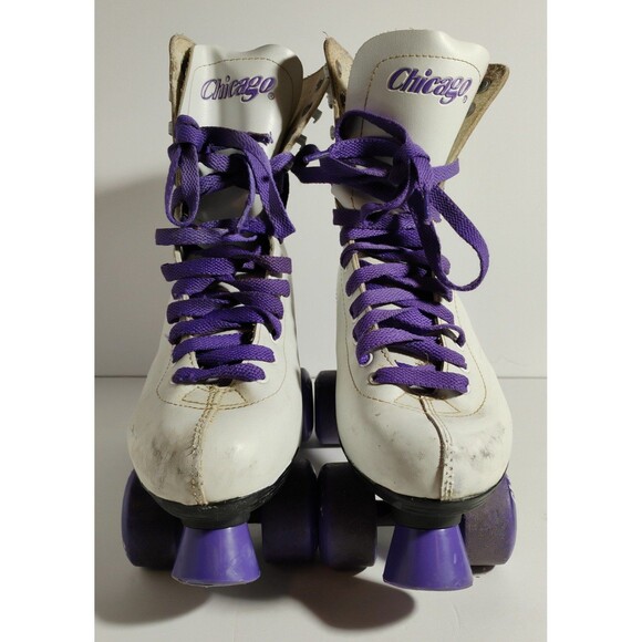 Vintage Chicago Purple Quad Classic Roller Skates/ Derby Women's Size 8
